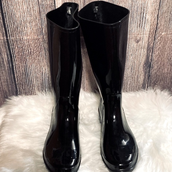 🆕 Nordstrom tall Black Rainboots ☔️ Size 10 - Picture 2 of 9